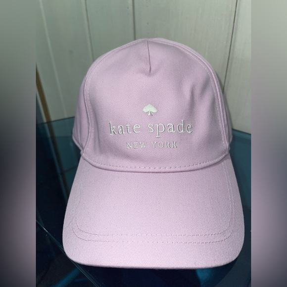 Kate Spade New York Logo Baseball Hat Light Pink NWT - Picture 3 of 5